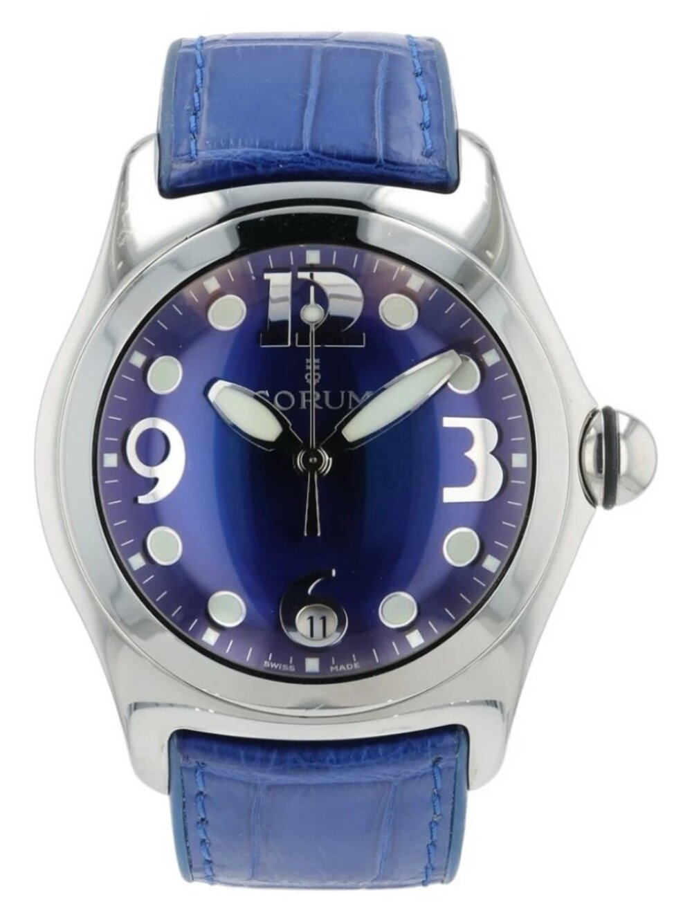 Corum Bubble Blue Dial Stainless Steel 45mm Quartz Men’s Watch